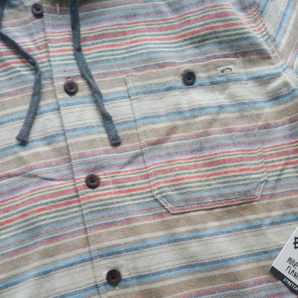 BillABONG NEW Wave Washed Baja Stretch Flannel Shirt Jacket - Picture 5 of 11